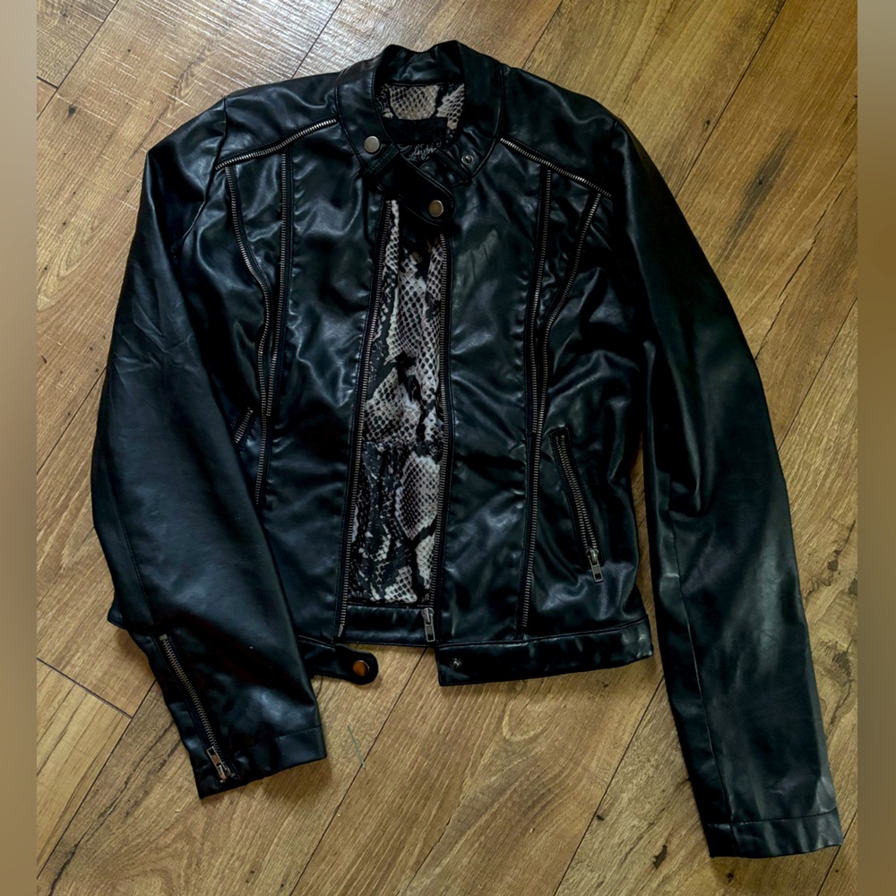Women’s Jacket Size SMALL Daytrip Brand Faux Leather